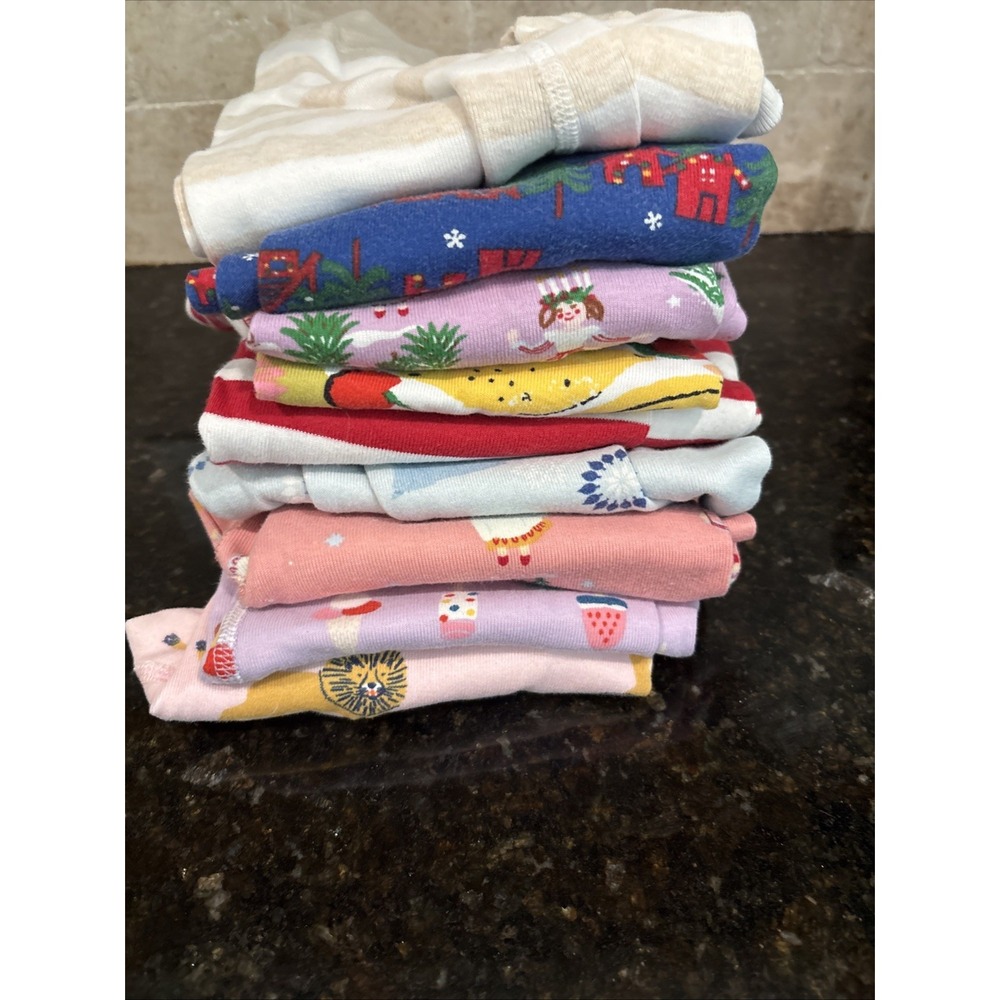 Lot Of 9 Hanna Andersson Pajama Kids 5-12 Mix and Match Tops Bottoms